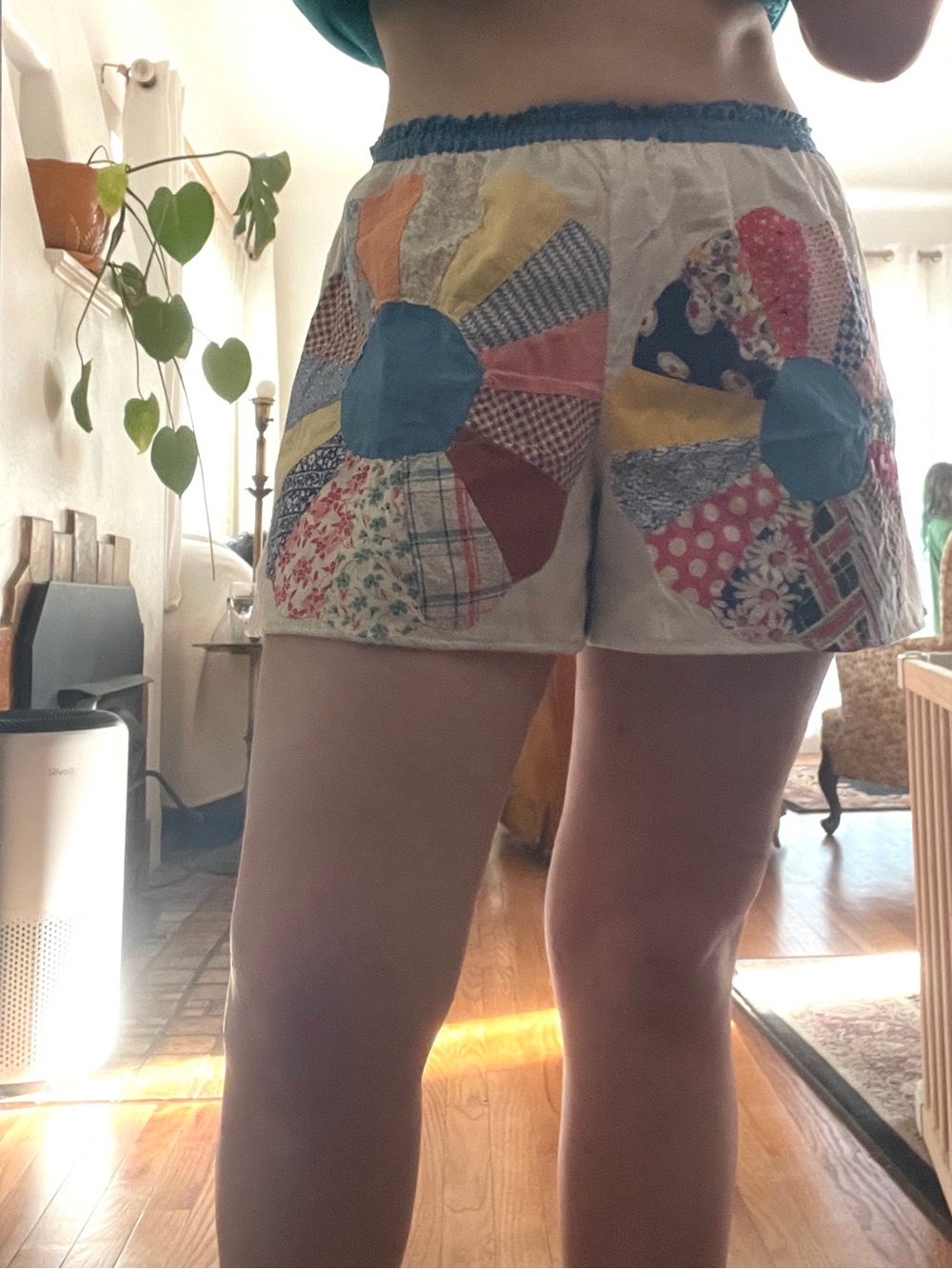 Handmade Quilted Flower Shorts - Picture 6 of 6